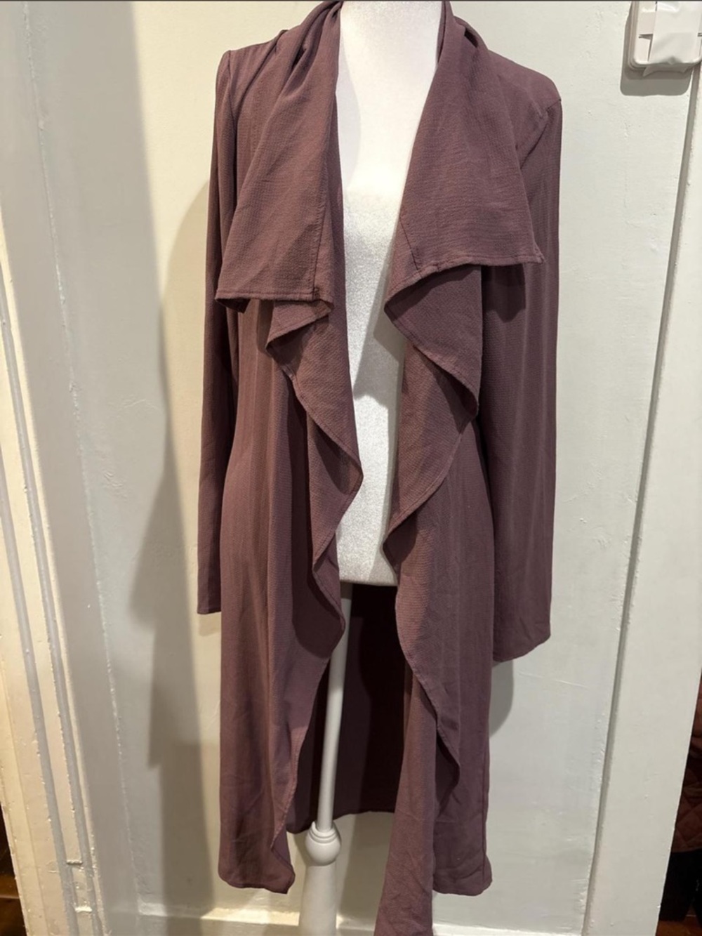 rue21 Mauve Open-Front Draped Cardigan